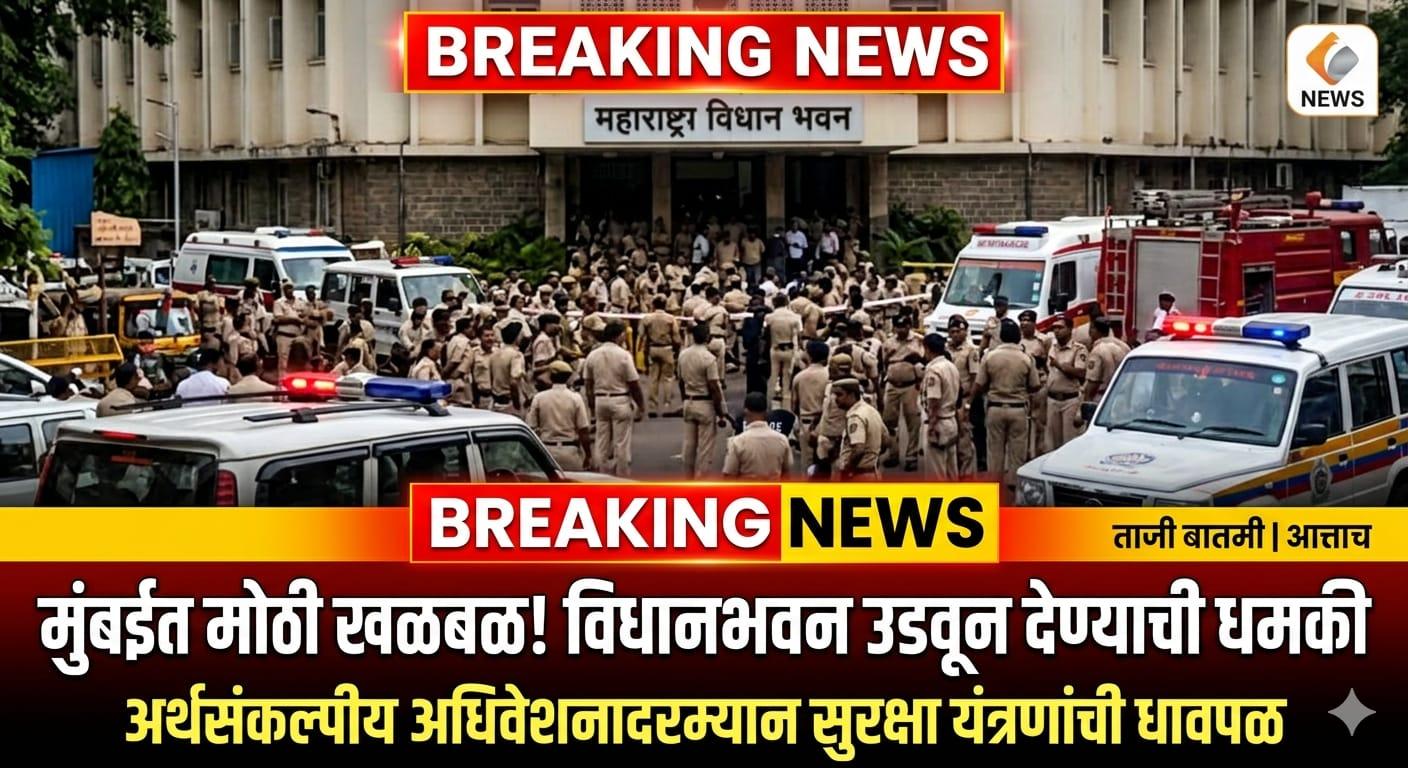 Mumbai - Big stir in Mumbai! Threat to blow up Vidhan Bhavan; Security agencies rush during Budget session