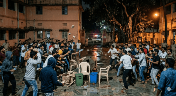 Shirur: Midnight chaos erupts! Stone-pelting and verbal clashes between two groups; cases registered against 50 people.