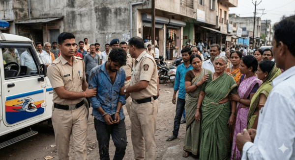 
Amravati Horror: 22-Year-Old Man Arrested for Brutally Assaulting 65-Year-Old Woman After Luring Her with Help; Robs Her of ₹600