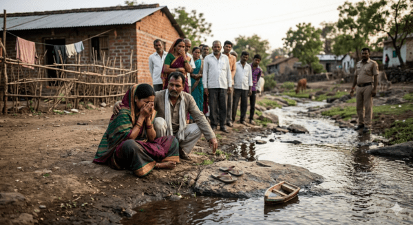 Heartbreaking Tragedy in Ambegaon: 10-Year-Old Boy Drowns While Playing in Stream Near His Home in Awasari Budruk