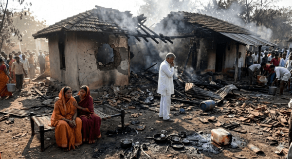 Ambajogai Tragedy: Massive Fire After Cylinder Explosion During Funeral Feast