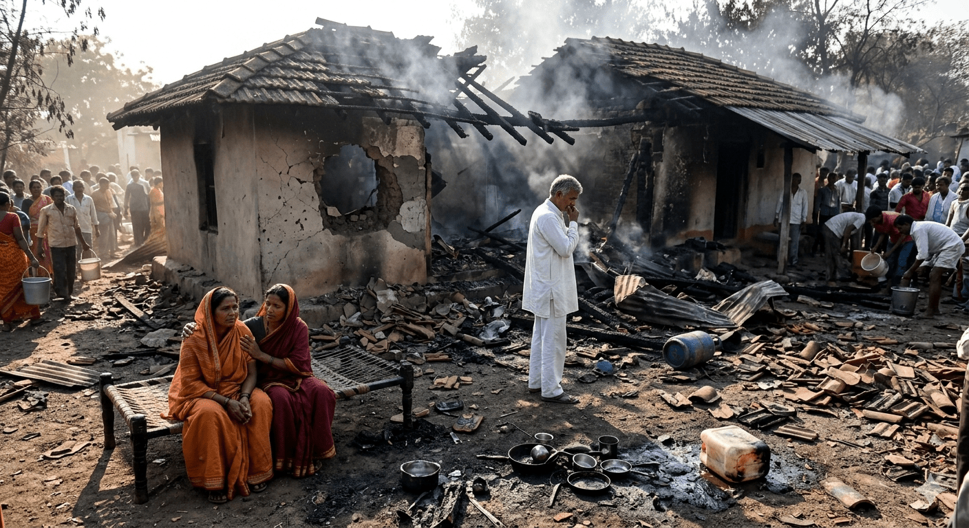 Ambajogai Tragedy: Massive Fire After Cylinder Explosion During Funeral Feast