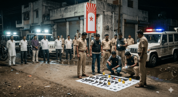 Crime Surge in Daund: Pune Rural LCB Seizes Illegal Firearms in Midnight Raid; Citizens Demand Strict Action Against Criminal Gangs