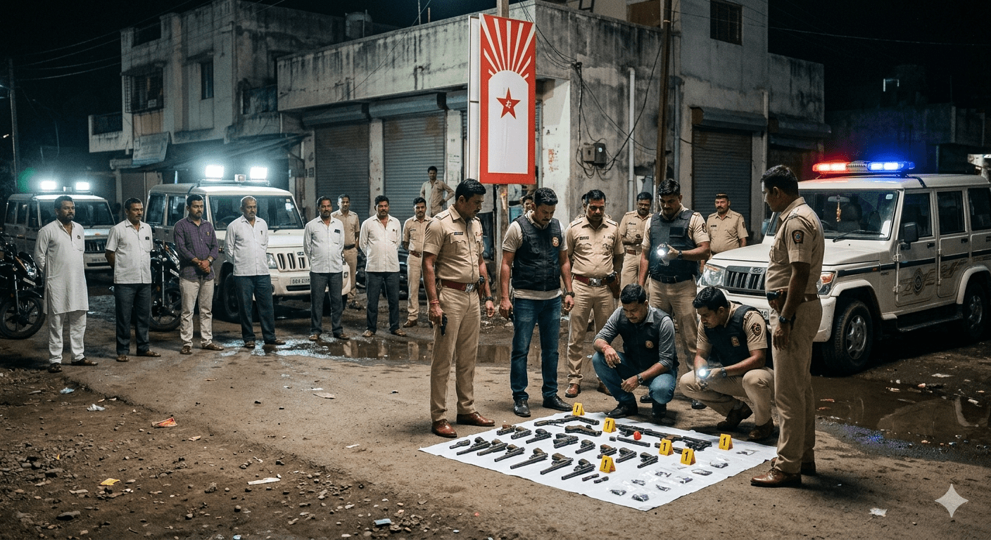 Crime Surge in Daund: Pune Rural LCB Seizes Illegal Firearms in Midnight Raid; Citizens Demand Strict Action Against Criminal Gangs