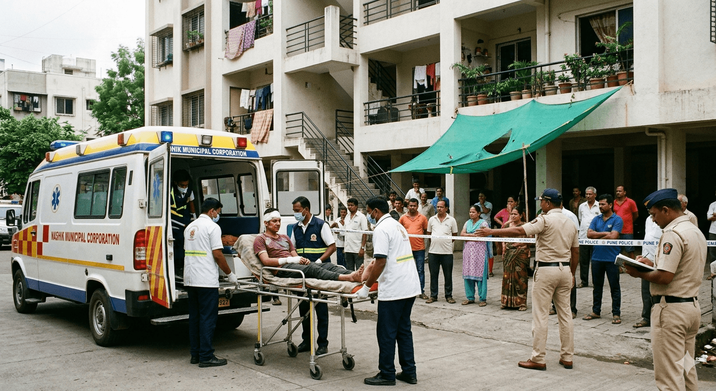 17-Year-Old Boy Falls from 4th Floor While Using Mobile; Condition Critical