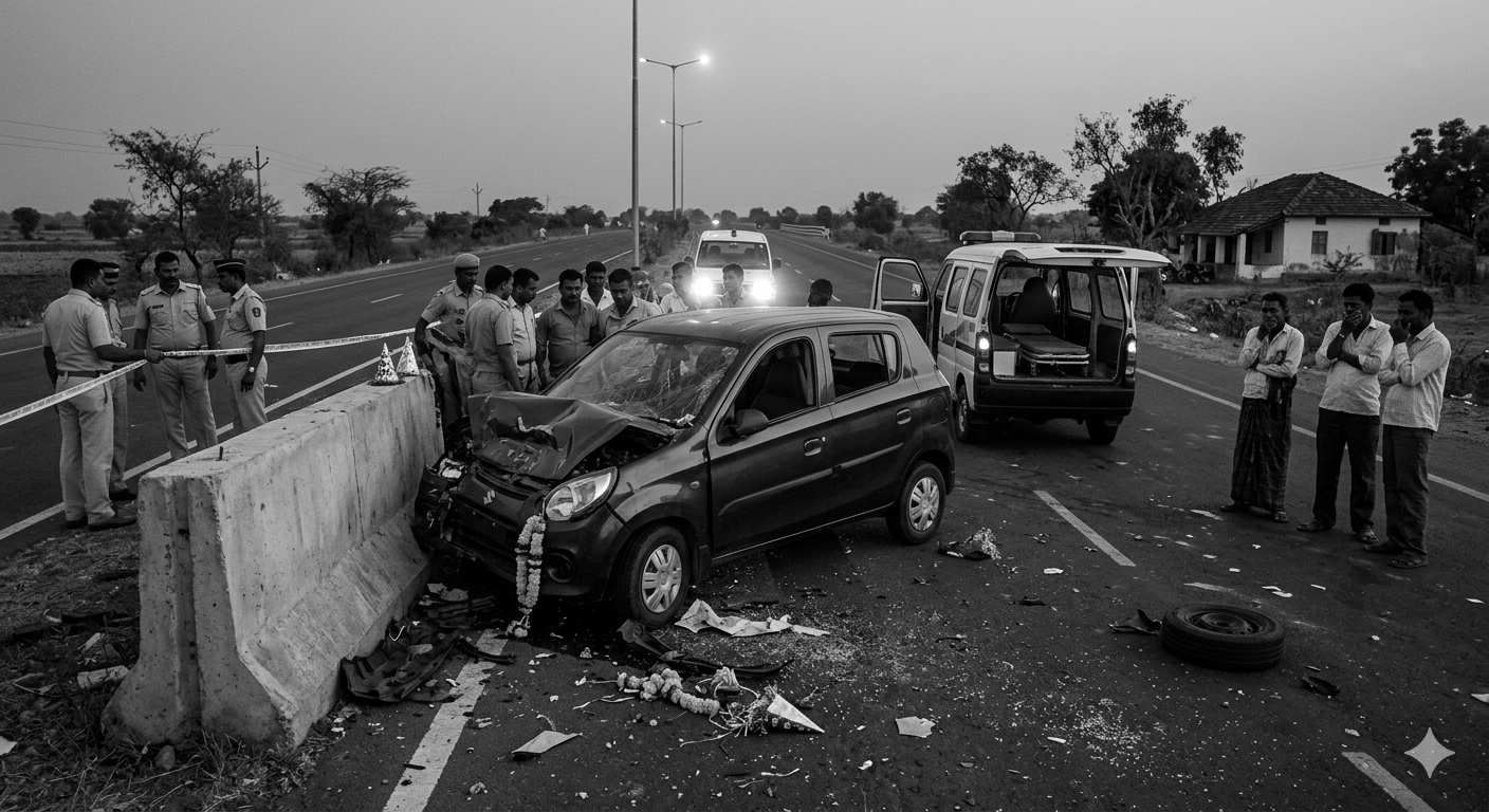 Tragedy in Nanded: Mother, Son, and Aunt Killed in Horrific Road Accident