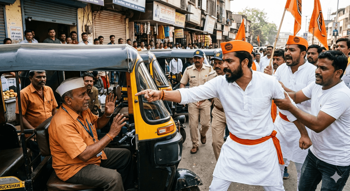 MNS Issues Stern Warning to Non-Marathi Auto-Rickshaw Drivers