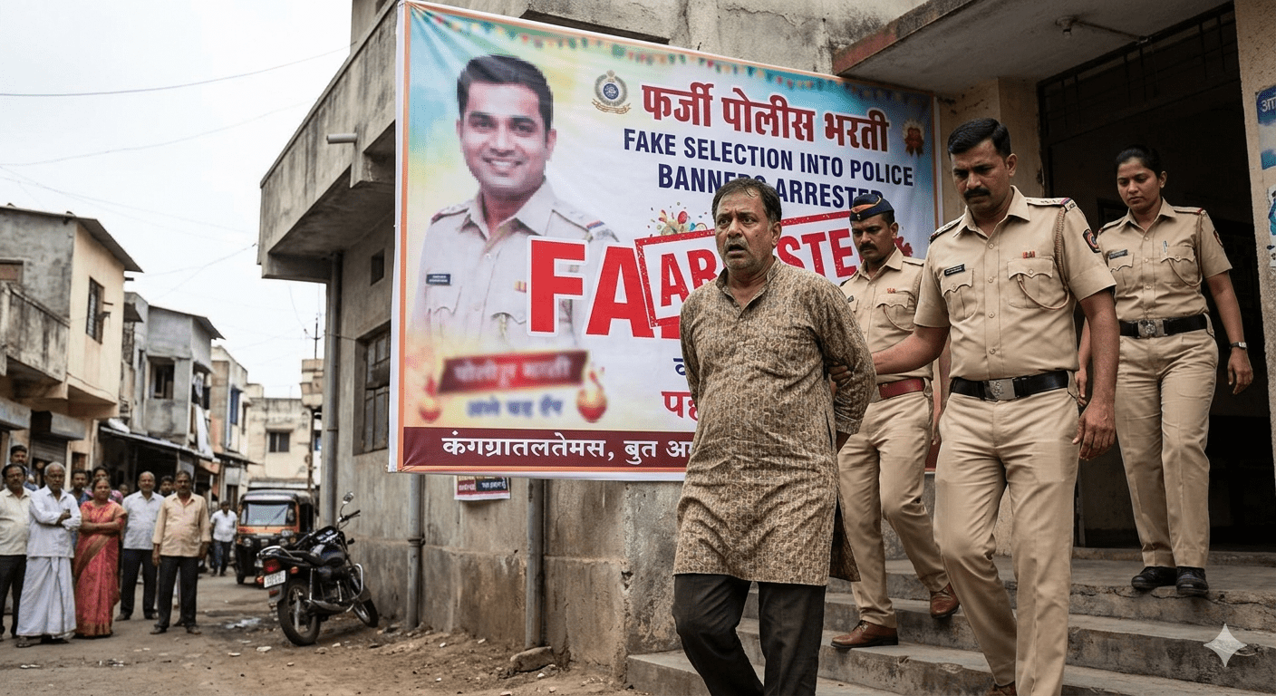 Pune Shocker: Vegetable Seller Fakes Selection into Police Force to Get Better Marriage Proposals; Arrested After Putting Up Grand Flex Banners