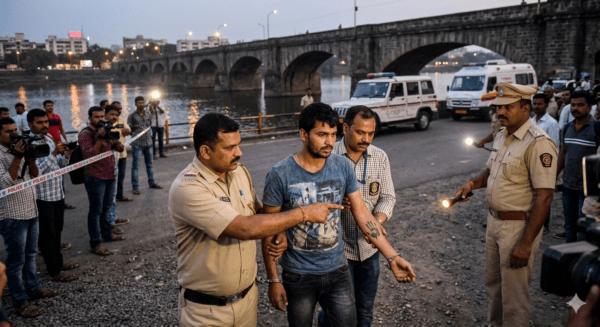 Pune Crime Solved: Police Arrest Accused in Brutal Bhide Bridge Murder Case; Technical Analysis and Hand Tattoo Lead to Breakthrough
