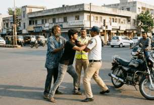 Chhatrapati Sambhajinagar Shocker: Father-Son Duo Assault Traffic Cop After Jumping Signal; Taunt Police by Waving Cash