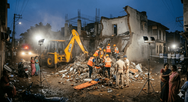 Tragedy in Kolhapur: Wall Collapse Kills Female Professor and Schoolgirl During Demolition Work