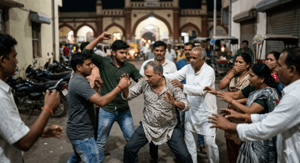 Law and Order Concerns in Miraj: Locals Take Matters into Own Hands, Beat Up Criminal Near Railway Station.