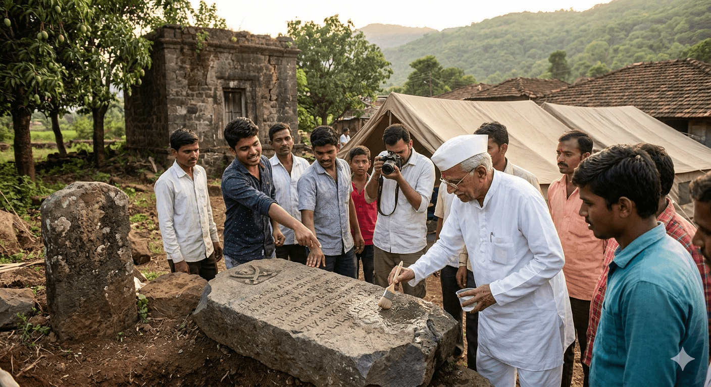 are 14th-Century Inscription Found in Nandgaon Revealing Presence of King Hambirrao