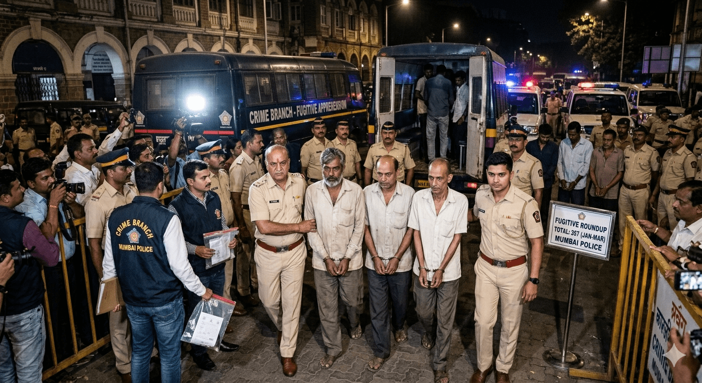 Mumbai Police Major Crackdown: 367 Wanted Criminals Arrested in 3 Months