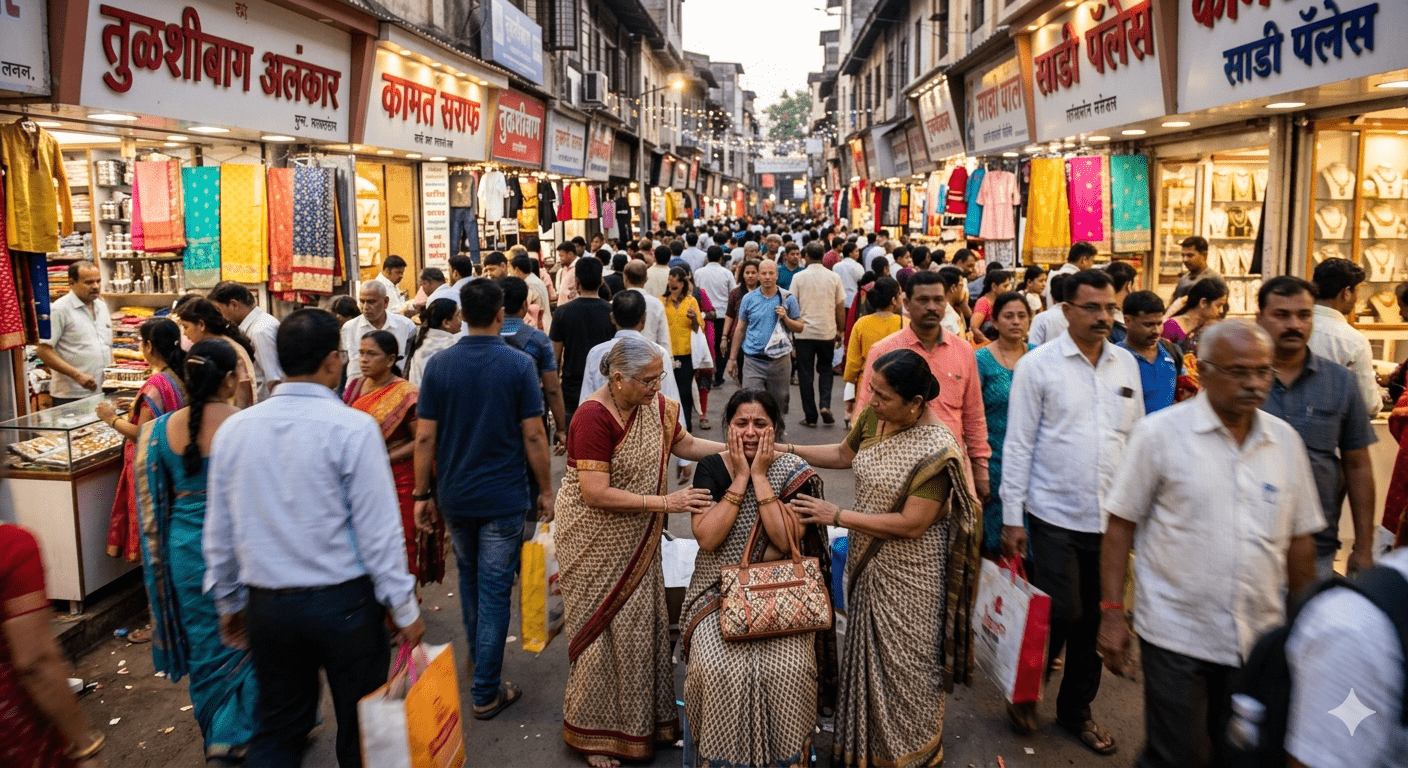 Woman Robbed of Gold Jewellery Worth Over Rs.6 Lakh Amid Crowd