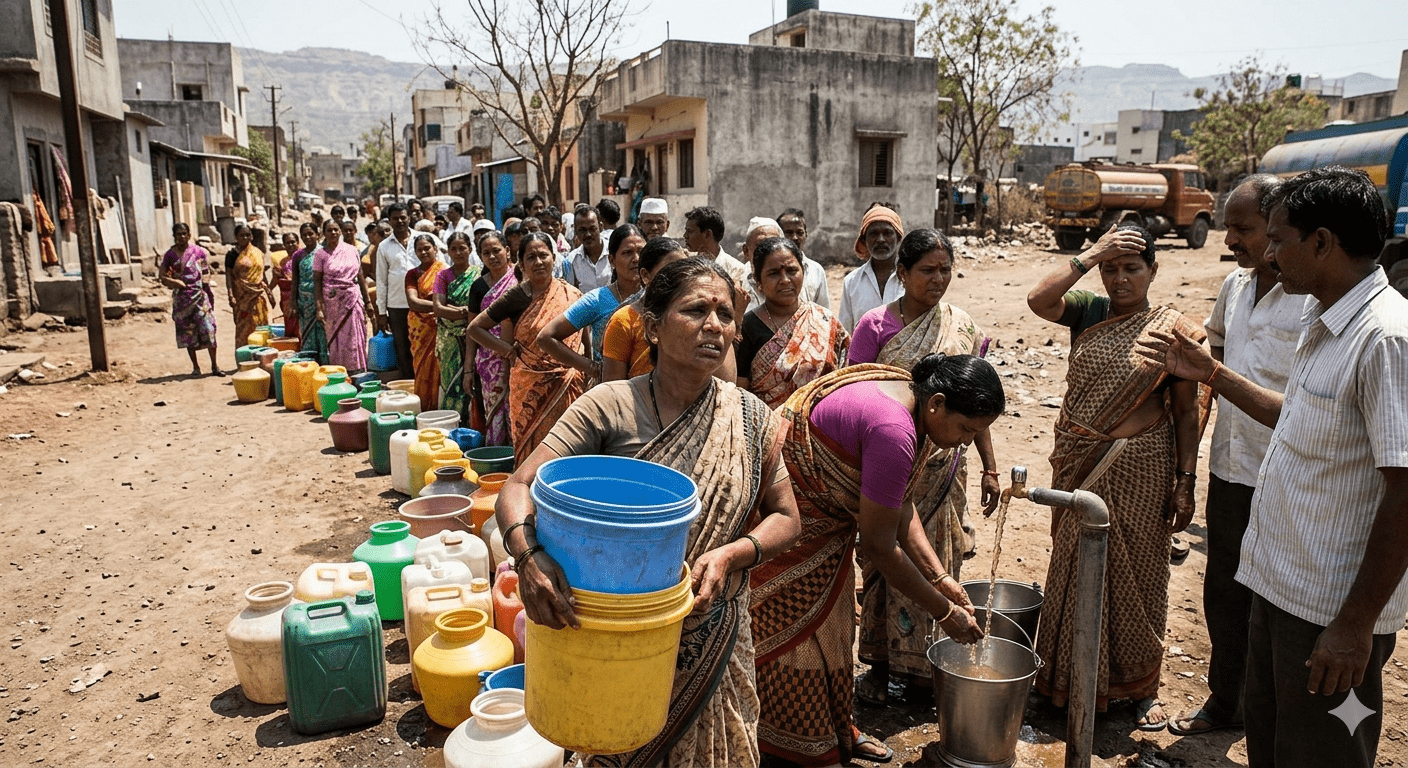 Residents Face Severe Shortage Amid Rising Summer Heat