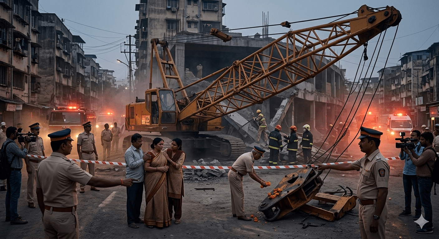 Police Constable Santosh Chavan Dies After Crane Collapses in Mankhurd