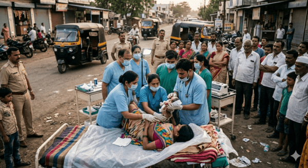 Miraculous Delivery on Shirur Street: Doctors’ Prompt Action Saves Lives of Mother and Newborn