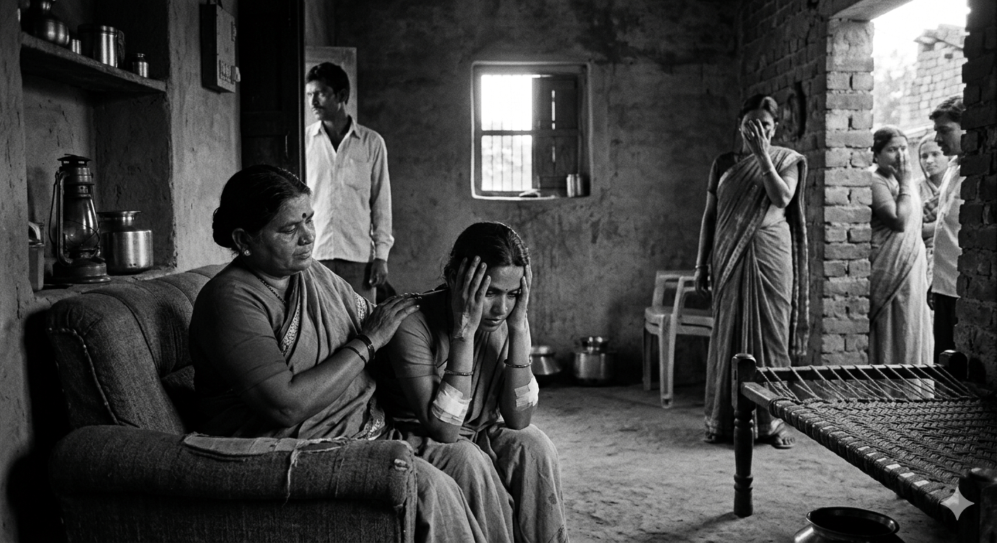 Shocking Cruelty in Belgaum: Husband Sets Wife Ablaze for Wearing Gown Instead of Saree; Victim Battles for Life