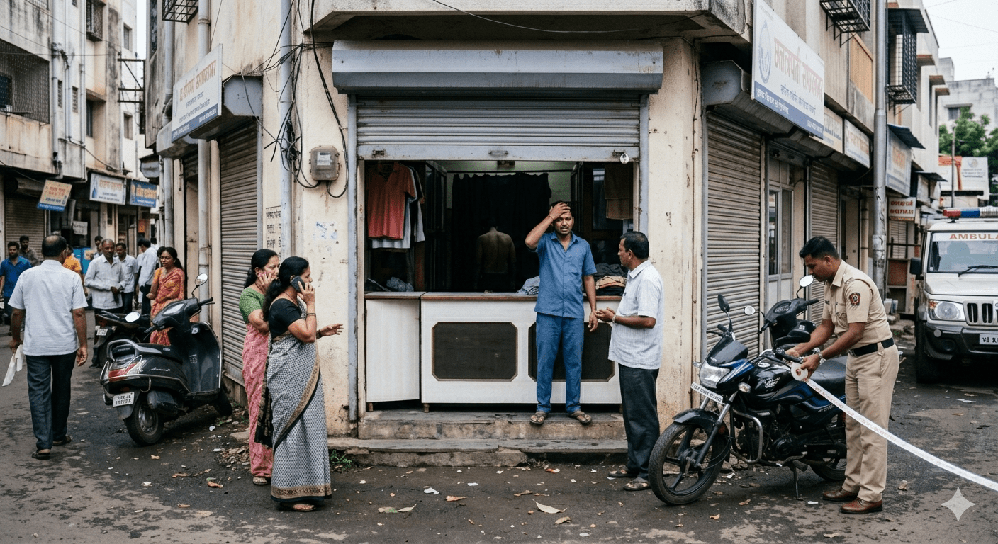 Tragic Incident in Kolhapur: Businessman Ends Life Inside Shop; Worker Discovers Body Upon Opening Store