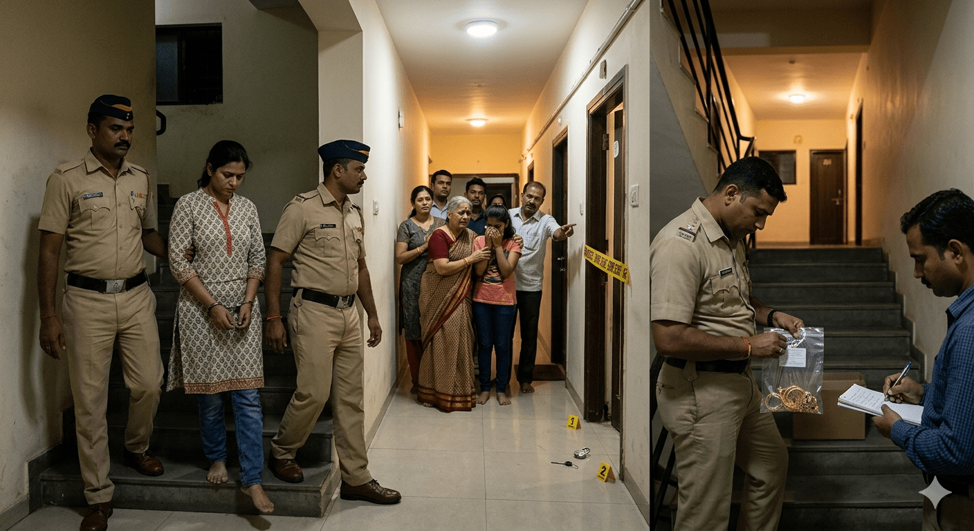 Known Woman Arrested for Stealing 10 Tolas of Gold Using Duplicate Key in Mahalunge