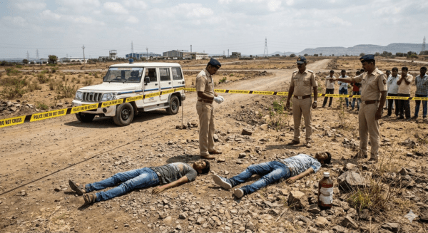 Mystery Death in Chhatrapati Sambhajinagar: Two Youths Found Dead in Bidkin DMIC Industrial Area; Poison Bottle and Mobiles Recovered