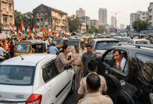 Worli Traffic Chaos: Woman Confronts Minister Girish Mahajan Over BJP Rally; FIR Filed Against Her
