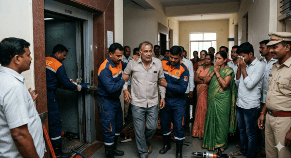 Ordeal in Dharashiv: Zilla Parishad Employee Rescued After Being Trapped in Lift for Two Hours
