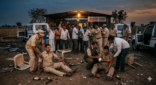 Solapur Shocker: Excise Officials Brutally Beaten During Raid on Illegal Liquor Sale at Local Dhaba; Two Injured