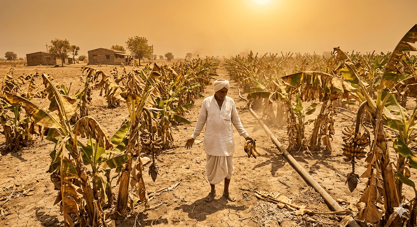 Rising Temperatures Devastate Banana Orchards, Leading to Major Financial Losses