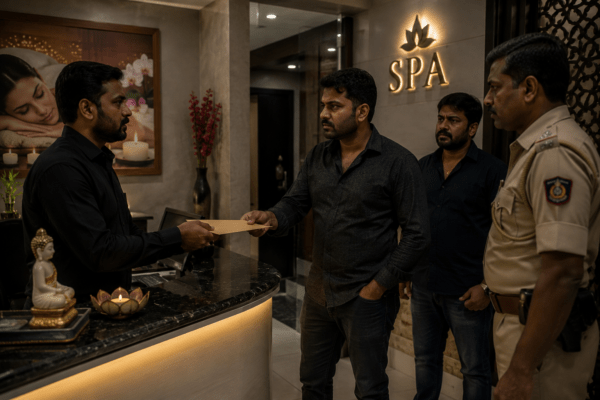 Busted in Kalamb! Police Personnel Caught Red-Handed Taking ₹36,000 Bribe from Spa Owner