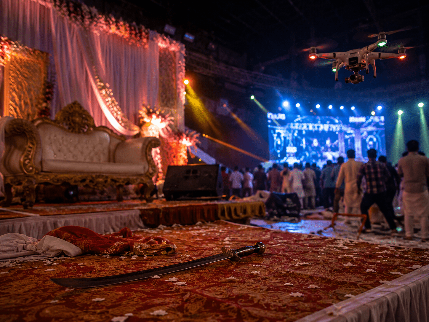 Groom Stabbed 3 Times on Stage Over DJ Dance Dispute; Attacker Chased by Drone!