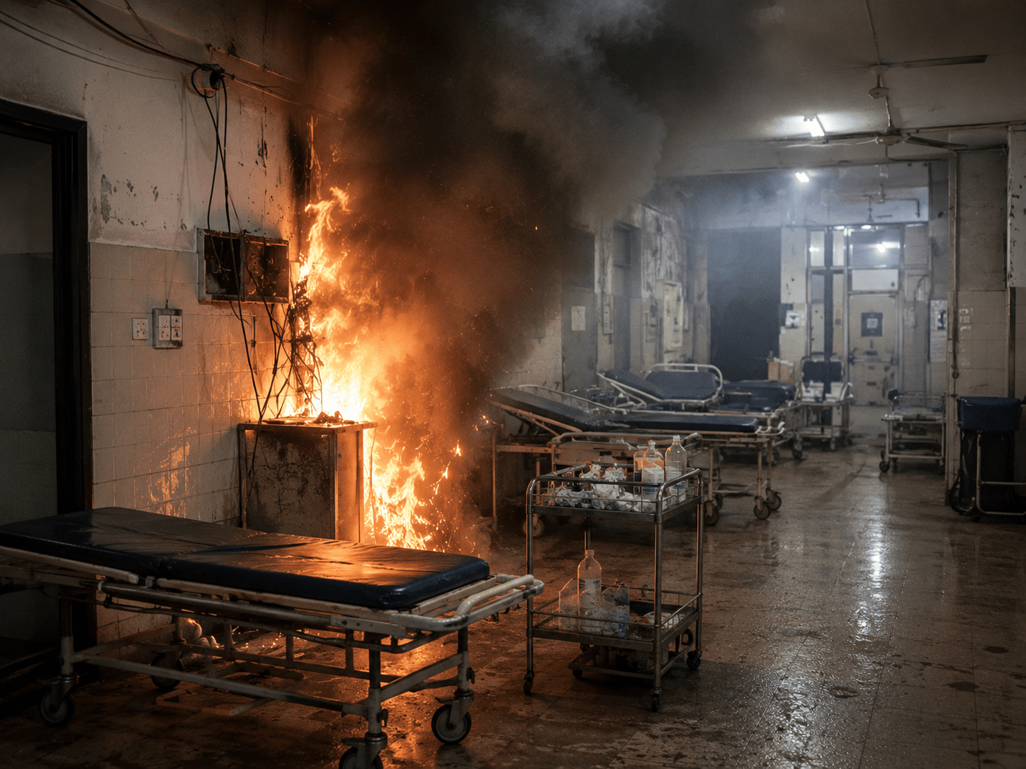 Massive Fire Outbreak at City Hospital in Ramdaspeth, ICU Filled with Smoke!