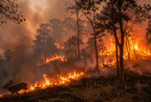 Massive Blaze Threatens Wildlife and Valuable Flora Across Dharani and Chikhaldara!