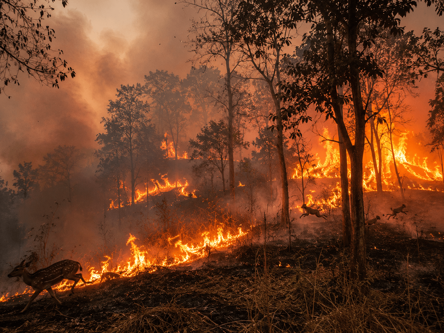Massive Blaze Threatens Wildlife and Valuable Flora Across Dharani and Chikhaldara!