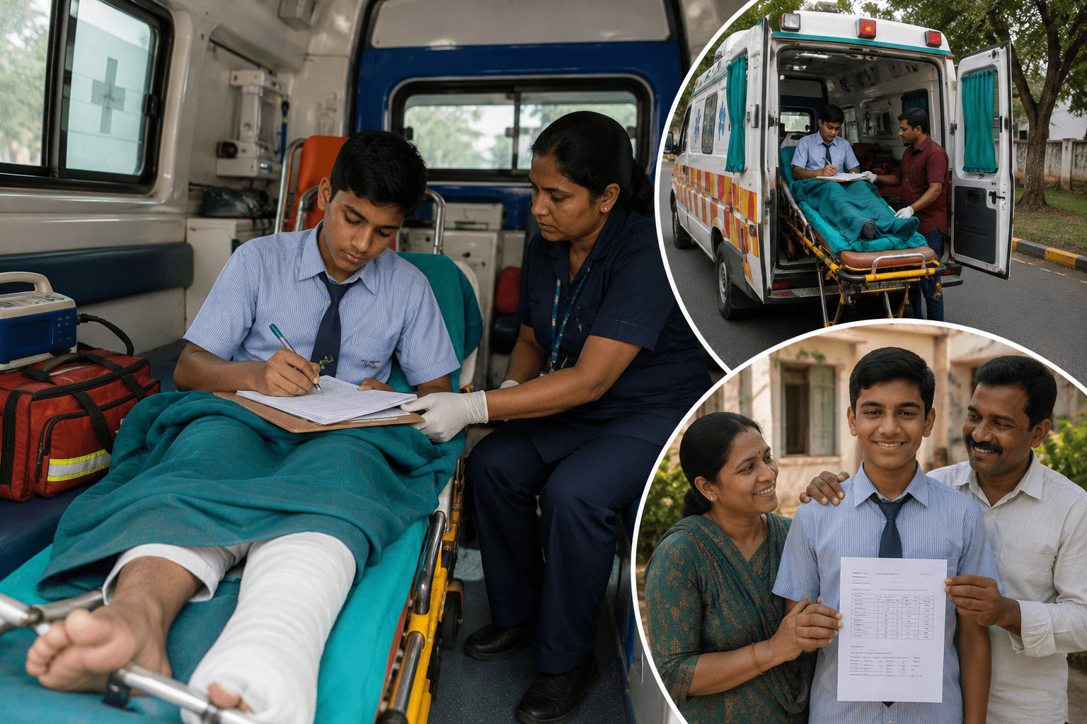 Harshal Chaudhary Beats Pain, Scores 77 Percent in SSC Despite Giving Exam from Ambulance