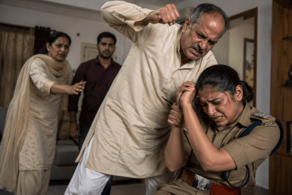 Female Police Inspector Faces Brutal Harassment and Physical Assault by Father-in-Law in Lucknow!
