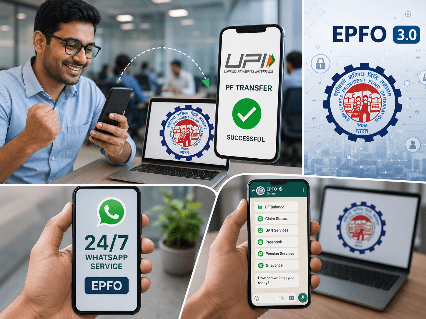 PF Transfer via UPI and 24x7 WhatsApp Service Rolling Out Soon!
