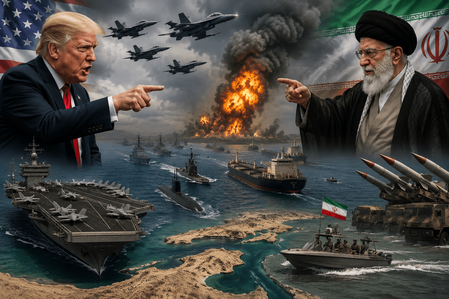 "Open Hormuz or Face New Bombing Wave" as U.S. Navy Disables Iranian Tanker!