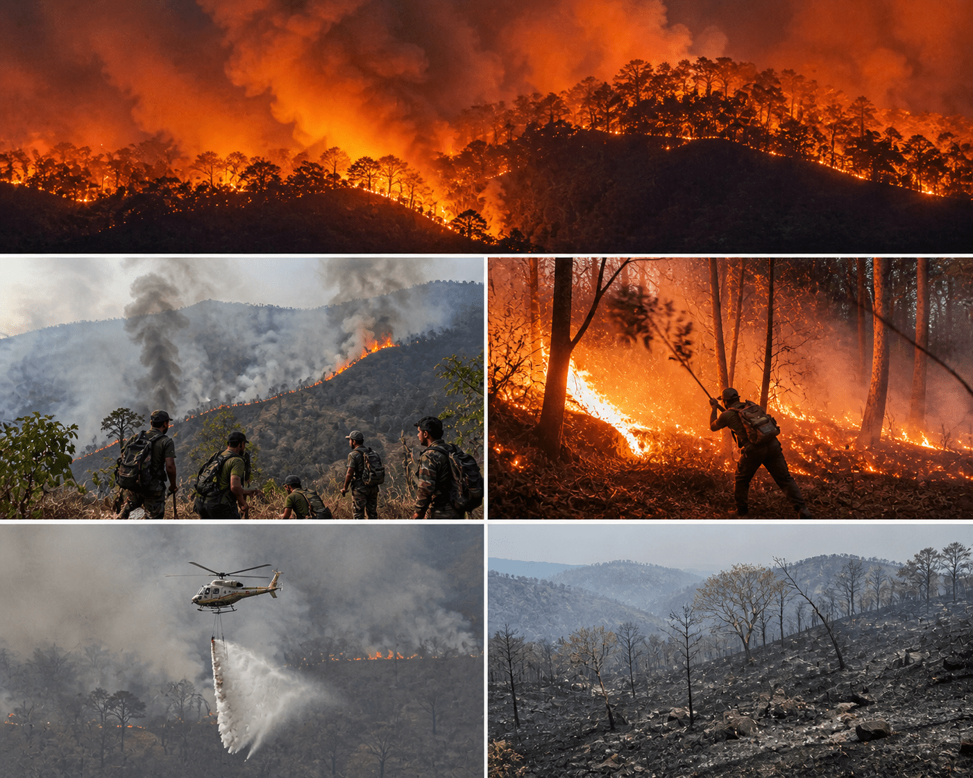 Massive Fire Rages Across Maharashtra-MP Border; Rare Flora and Wildlife Under Threat