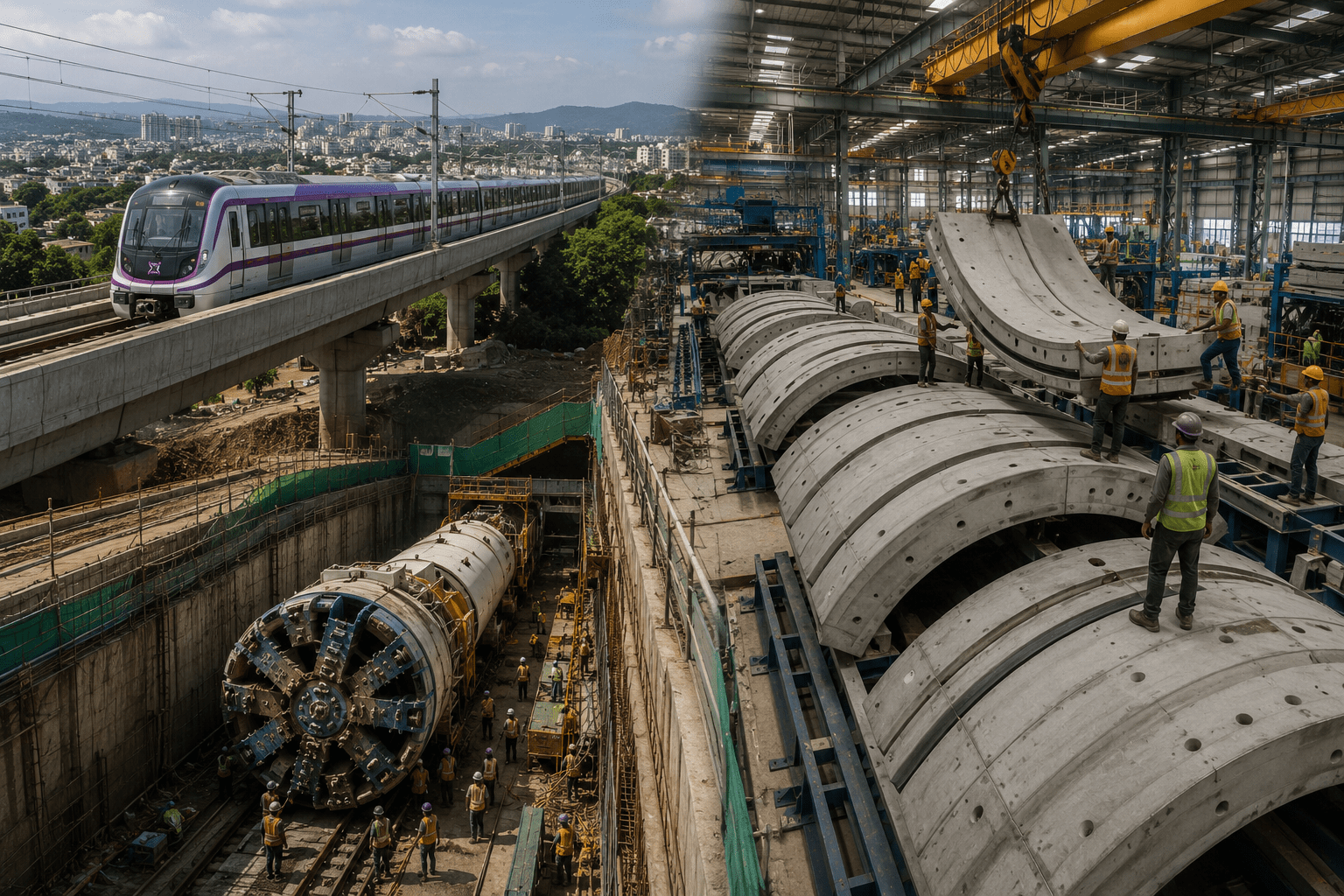 Tunnel Segment Casting Begins for Swargate-Katraj Underground Extension