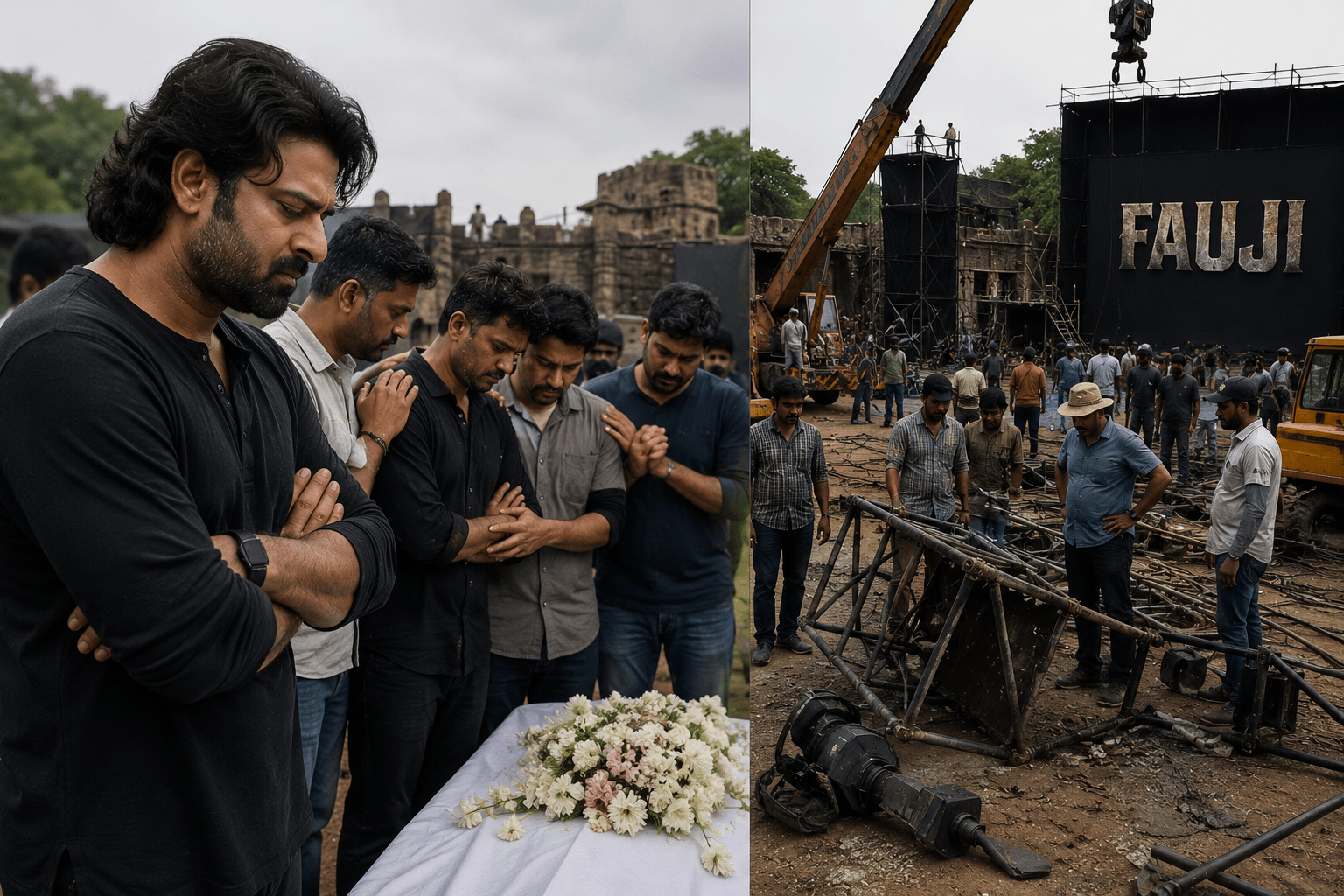 Prabhas’ 'Fauzi' Shoot Halted Following Fatal Crew Member Accident in Hyderabad!