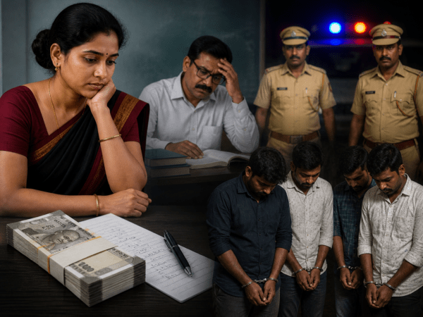 Chandrapur Murder Plot Exposed: Wife Hires Hitmen for Rs.1 Lakh to Kill Teacher Husband; 4 Arrested
