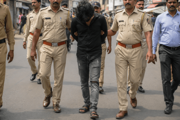 Police Parade Notorious Criminal Saif Shaikh on Streets After He Posted Reels Celebrating Attack!