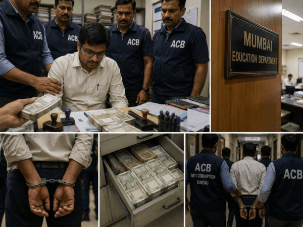 Mumbai Education Dept Shamed! Clerk Rahul Shinde Trapped by ACB While Taking Bribe.
