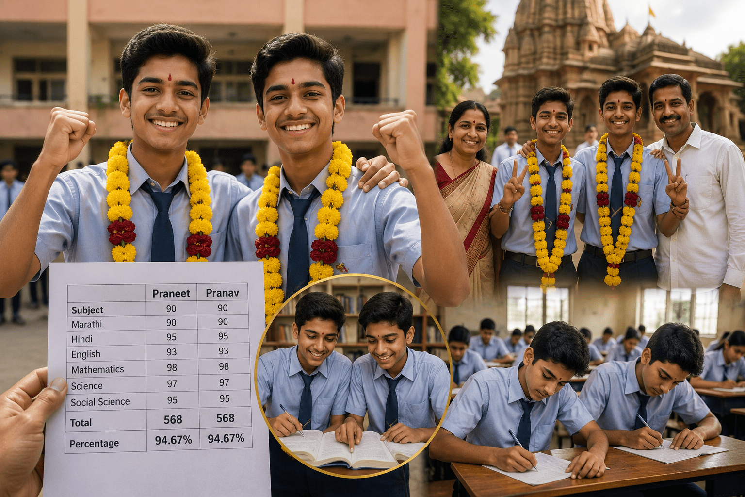Amazing Coincidence! Twin Brothers Pranit & Pranav Secure Identical Marks in SSC Exam 2026