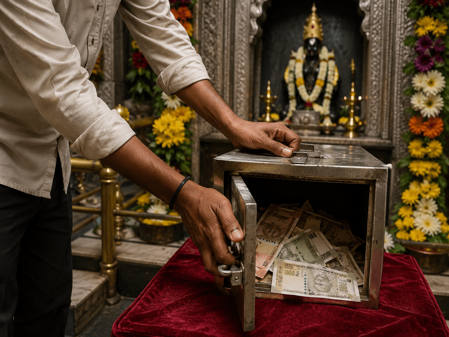 Servant Arrested for Stealing Rs.15,000 from Dnyaneshwar Mauli Temple Donation Box