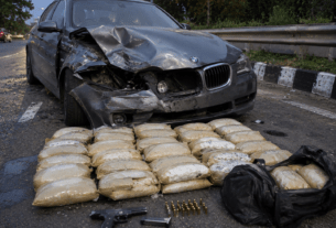 70kg Opium Worth Rs.70 Lakh & Pistol Seized from Crashed SUV on Palm Beach Road!