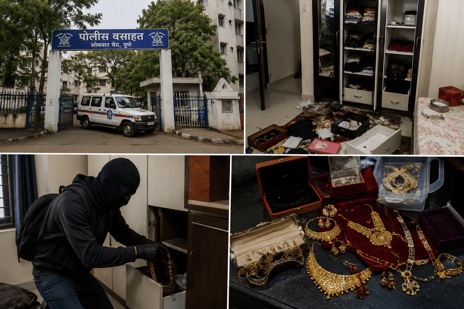 Jewelry Worth Rs.7 Lakh Stolen from Somwar Peth Police Colony