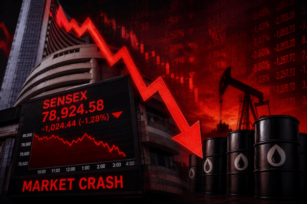 Black Monday on Dalal Street! Sensex Crashes 1,000 Points as Trump's Threat and Rising Crude Prices Panic Investors!
